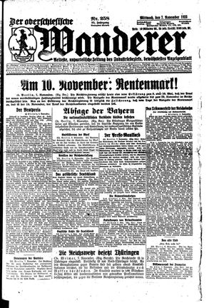 Der Oberschlesische Wanderer vom 07.11.1923