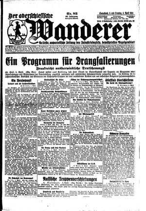 Der Oberschlesische Wanderer on Apr 5, 1924