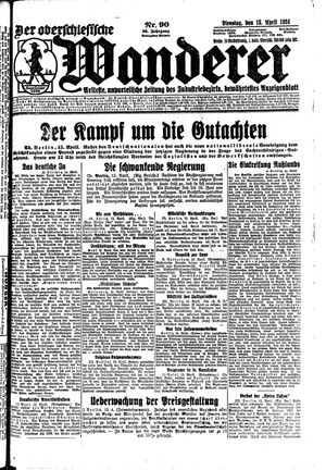 Der Oberschlesische Wanderer vom 15.04.1924