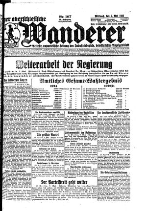 Der Oberschlesische Wanderer vom 07.05.1924