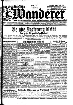 Der Oberschlesische Wanderer on Jun 4, 1924