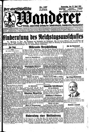 Der Oberschlesische Wanderer vom 12.06.1924