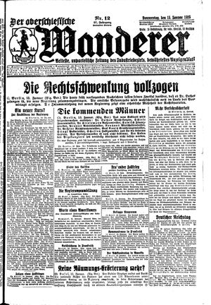 Der Oberschlesische Wanderer vom 15.01.1925