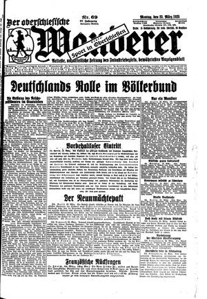 Der Oberschlesische Wanderer vom 23.03.1925