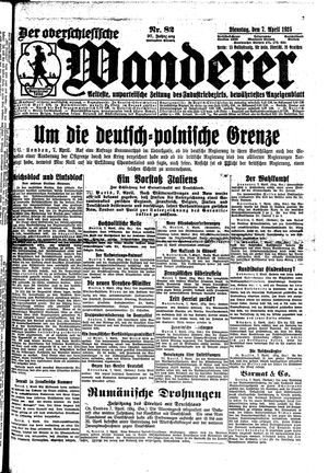 Der Oberschlesische Wanderer vom 07.04.1925