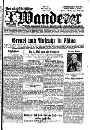 Der Oberschlesische Wanderer vom 07.04.1927