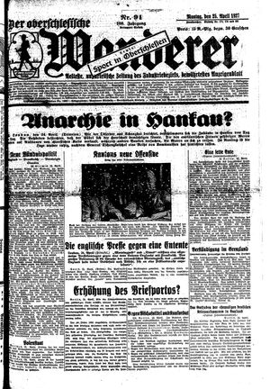Der Oberschlesische Wanderer vom 25.04.1927
