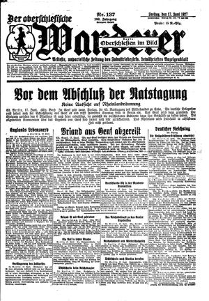 Der Oberschlesische Wanderer vom 17.06.1927