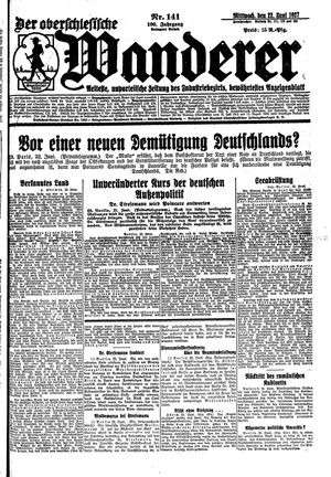 Der Oberschlesische Wanderer vom 22.06.1927