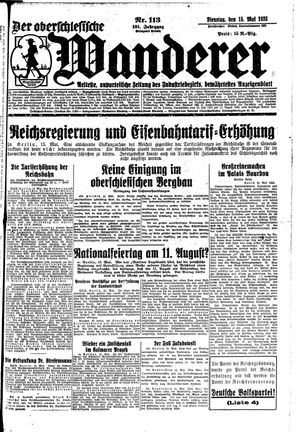 Der Oberschlesische Wanderer on May 15, 1928