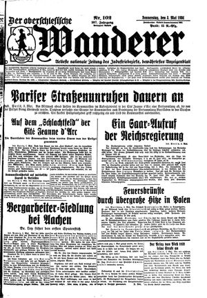 Der Oberschlesische Wanderer vom 03.05.1934