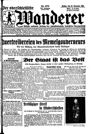 Der Oberschlesische Wanderer vom 22.11.1935