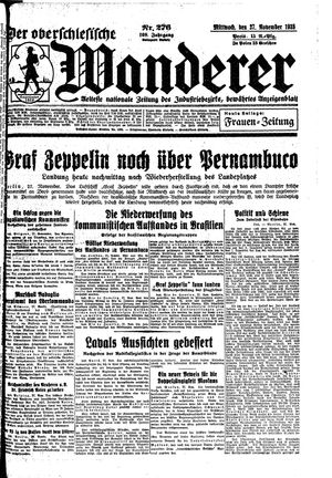 Der Oberschlesische Wanderer on Nov 27, 1935