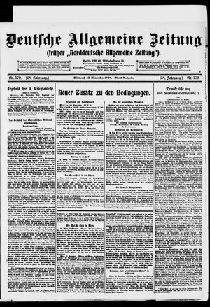 Deutsche allgemeine Zeitung vom 13.11.1918