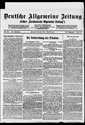 Deutsche allgemeine Zeitung vom 15.11.1918