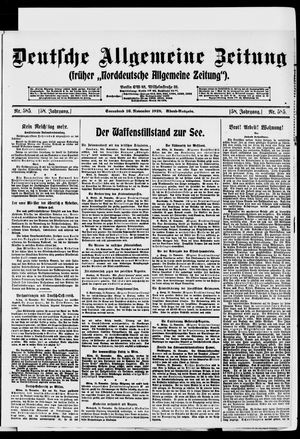 Deutsche allgemeine Zeitung vom 16.11.1918
