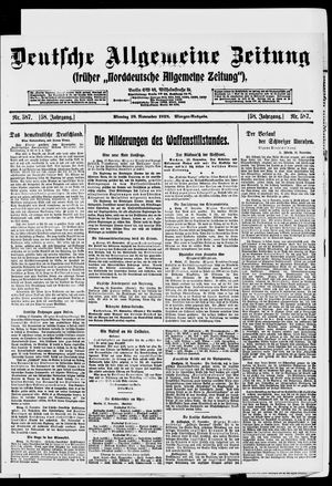 Deutsche allgemeine Zeitung vom 18.11.1918