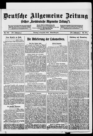 Deutsche allgemeine Zeitung vom 03.12.1918
