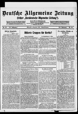 Deutsche allgemeine Zeitung vom 04.12.1918