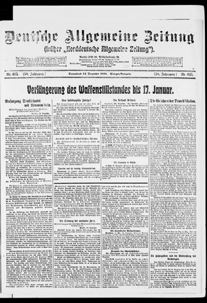 Deutsche allgemeine Zeitung vom 14.12.1918