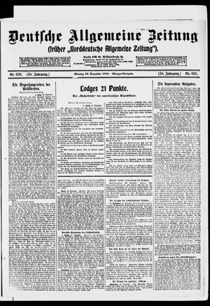 Deutsche allgemeine Zeitung vom 16.12.1918