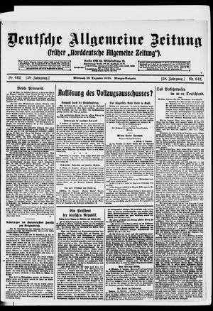 Deutsche allgemeine Zeitung vom 18.12.1918