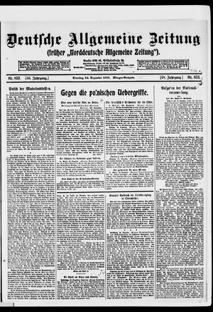 Deutsche allgemeine Zeitung on Dec 24, 1918