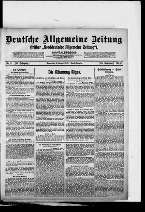 Deutsche allgemeine Zeitung vom 02.01.1919