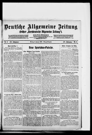 Deutsche allgemeine Zeitung vom 06.01.1919