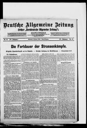 Deutsche allgemeine Zeitung vom 08.01.1919