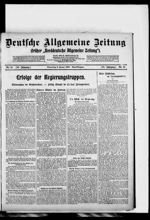 Deutsche allgemeine Zeitung vom 09.01.1919