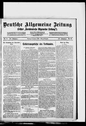 Deutsche allgemeine Zeitung vom 14.01.1919