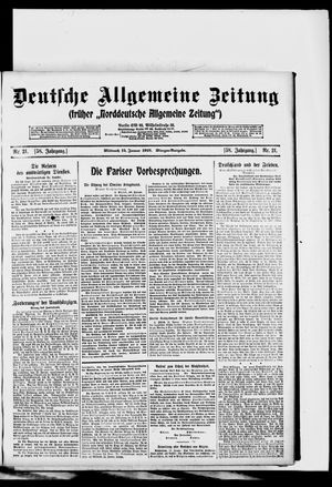 Deutsche allgemeine Zeitung vom 15.01.1919