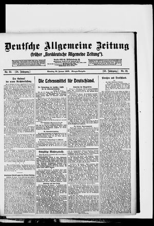 Deutsche allgemeine Zeitung vom 21.01.1919