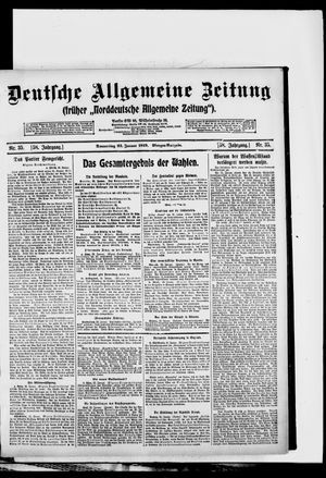 Deutsche allgemeine Zeitung vom 23.01.1919