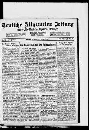 Deutsche allgemeine Zeitung vom 25.01.1919