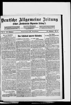 Deutsche allgemeine Zeitung vom 26.01.1919