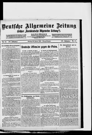 Deutsche allgemeine Zeitung vom 28.01.1919