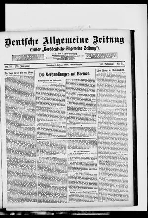 Deutsche allgemeine Zeitung on Feb 1, 1919