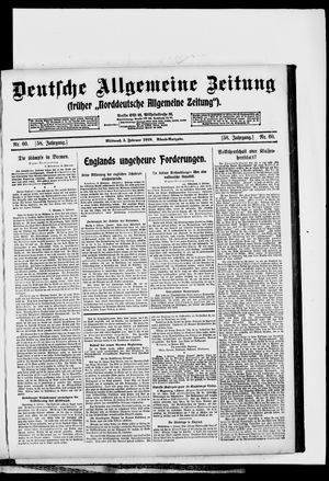 Deutsche allgemeine Zeitung on Feb 5, 1919