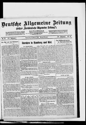 Deutsche allgemeine Zeitung vom 06.02.1919