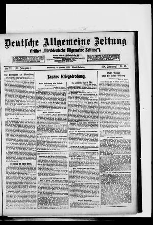 Deutsche allgemeine Zeitung vom 12.02.1919