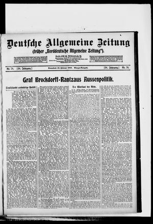 Deutsche allgemeine Zeitung vom 15.02.1919