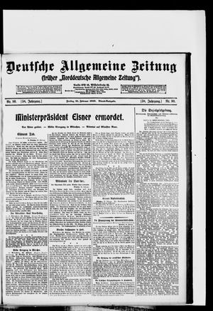 Deutsche allgemeine Zeitung on Feb 21, 1919