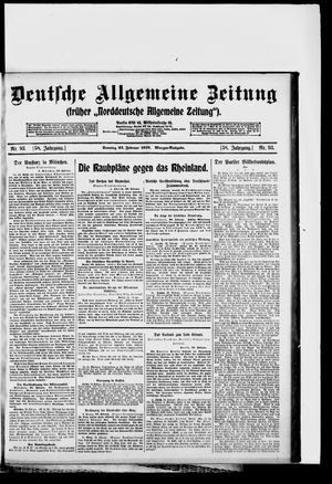 Deutsche allgemeine Zeitung vom 23.02.1919