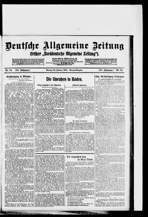 Deutsche allgemeine Zeitung vom 24.02.1919
