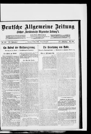 Deutsche allgemeine Zeitung on Mar 2, 1919