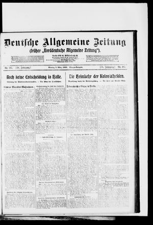 Deutsche allgemeine Zeitung on Mar 3, 1919