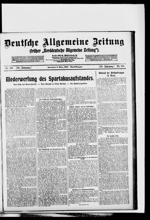 Deutsche allgemeine Zeitung on Mar 8, 1919