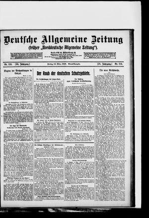Deutsche allgemeine Zeitung on Mar 14, 1919